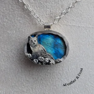 Tod's Watch | Fox Pendant | Silver & Labradorite